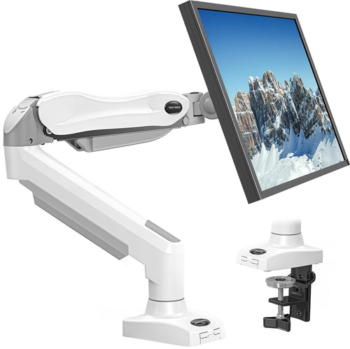 HUANUO Monitor Halterung 13–32 Zoll, VESA 75/100, bis 9 kg, weiss – höhenverstellbarer Monitorarm