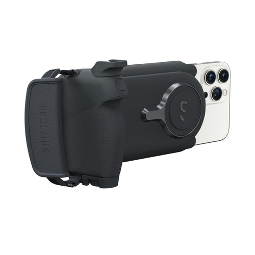 ShiftCam ProGrip Starter-Set – DSLR-Stil Kameragriff Qi-Powerbank. Schwarzer Griff für besseren Halt und Qi-Ladefunktion.