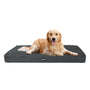 HMTOPE Orthopädisches Hundebett 112 cm, waschbar, dunkelgrau, rechteckig mit Cord-Oberfläche