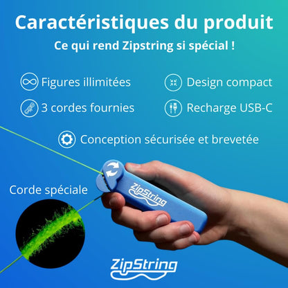 Pioupiou et Merveilles Zipstring Schwebe-Seil Spielzeug mit 3 Seilen