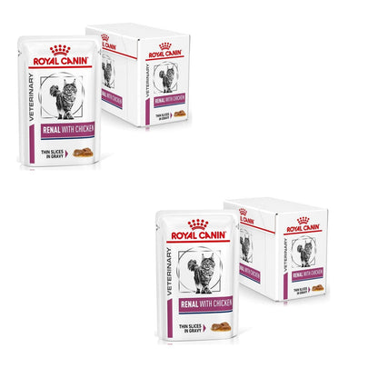 Royal Canin Veterinary Renal Chicken Diät-Katzenfutter 2 x 12 x 85 g, Nassfutter im Frischebeutel