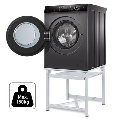 Universal Stahl-Untergestell Waschmaschine mit Auszug - Weiss