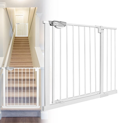 JOIEYOU Treppenschutzgitter ohne Bohren, 95-105 cm, Schwarz aus Stahl für Türen und Treppen