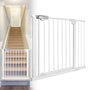JOIEYOU Treppenschutzgitter ohne Bohren, 95-105 cm, Schwarz aus Stahl für Türen und Treppen