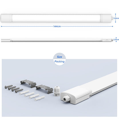 ANTENLICHT LED Feuchtraumleuchte 150 cm 45 W IP65 kaltweiss 5000 K