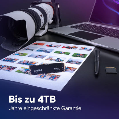 Crucial P3 Plus 4TB M.2 NVMe SSD – PCIe Gen4 Intern