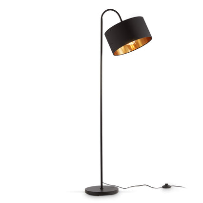 B.K.Licht Stehlampe Vintage Industrial schwenkbar – Schwarz-Gold