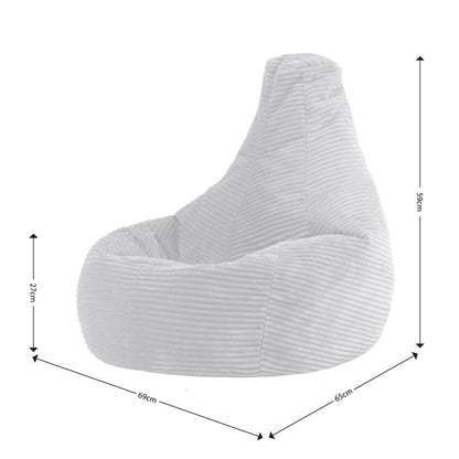 Icon Dalton Sitzsack Kinder – Lila, flauschiger Cord Stoff