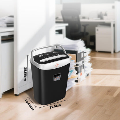 VidaTeco Aktenvernichter Kreuzschnitt P-4, 10 Blatt, 15 L Behälter