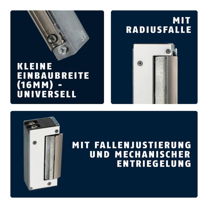 ABUS Elektrischer Türöffner ET75 für DIN links und rechts, 9-16 V