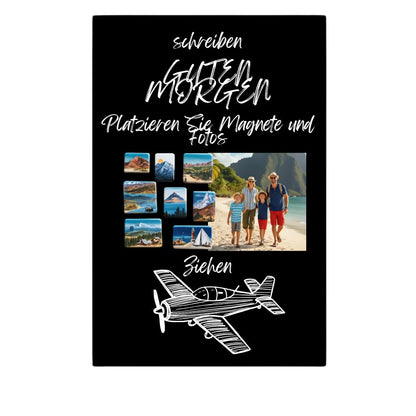 Unsere Reichen Magnettafel Metall Magnetboard - Schwarz 80x50cm