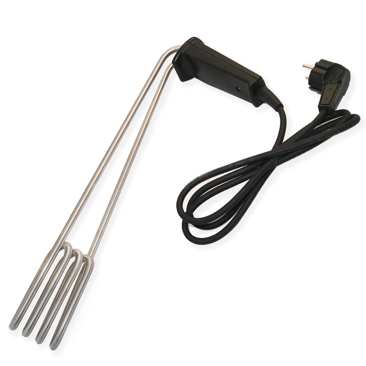 GOLDMAN SERVICE grosser elektrischer Wasserkocher Tauchsieder XL 2000W. Zylindrisches Metall-Heizelement mit Griff. Erhitzt Flüssigkeiten schnell.