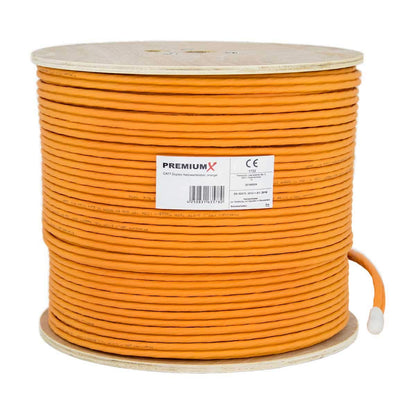 Premium X CAT 7 Netzwerkkabel 100 m Duplex Verlegekabel S/FTP Kupfer