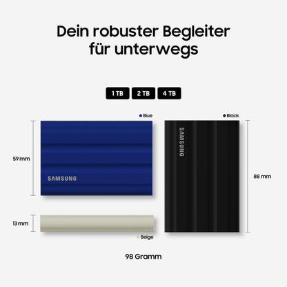Samsung Portable SSD T7 Shield Robuste Externe SSD 2TB Schwarz