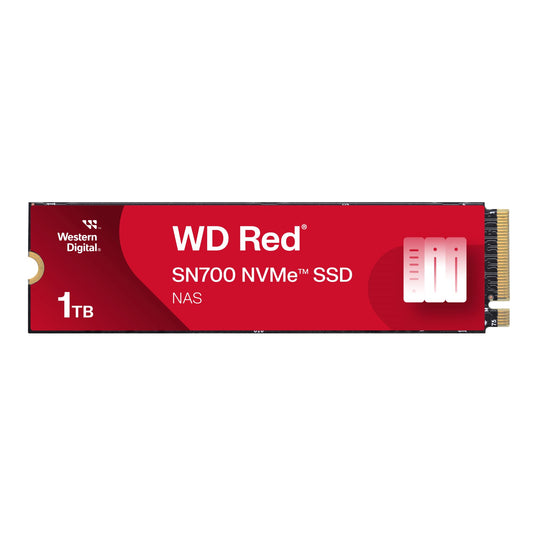 WD Red SN700 NVMe SSD für NAS-Systeme - 1 TB Speicher, rechteckiges M.2-Modul. Schneller Datenspeicher für NAS-Systeme.