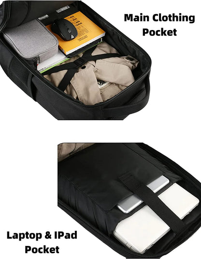 MATEIN Rollen-Rucksack 18 Zoll Laptopfach – Schwarz