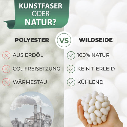 Welldora Sommerdecke Wildseide 155x220 cm – Kühldecke