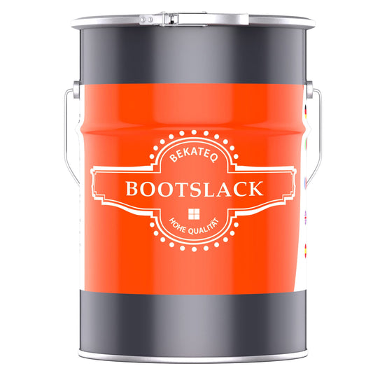 BEKATEQ BE-400 Premium Bootslack – farblos seidenmatt 5L Gebinde. Versiegelt und schützt Boots-Oberflächen dauerhaft.