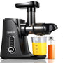 AMZCHEF Slow Juicer Entsafter Gemüse Obst – Schwarz. Vertikaler, schwarzer Entsafter zum schonenden Entsaften von Obst und Gemüse.