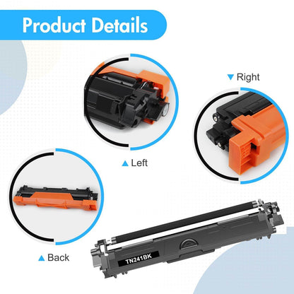 INFITONER TN241 TN245 Toner Set kompatibel für Brother, 5er-Pack