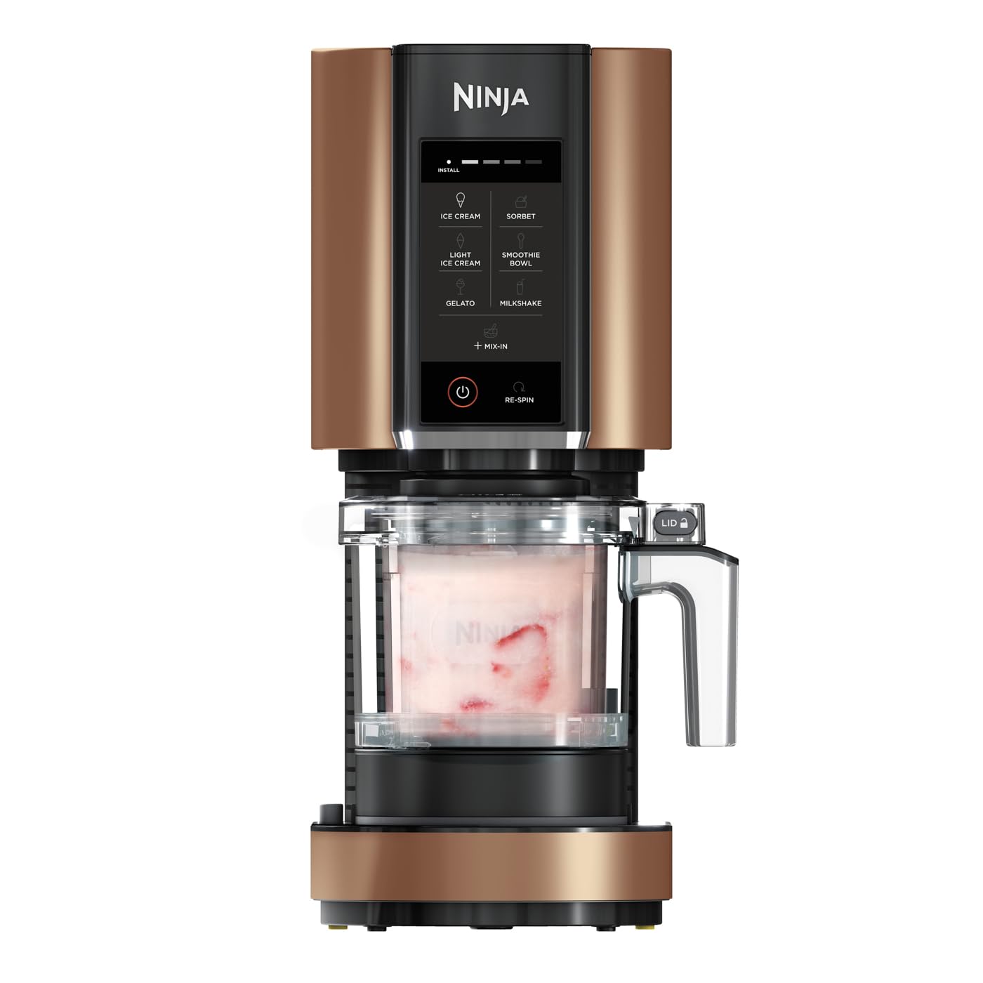 Ninja CREAMi Frozen Dessert Maker NC300EUCP - Schwarz/Kupfer. Standgerät. Erzeugt gefrorene Desserts: Eis, Sorbet & Shakes