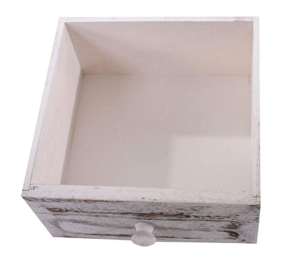 Mendler Kommode Schrank Shabby-Look Weiss 90x30x25cm