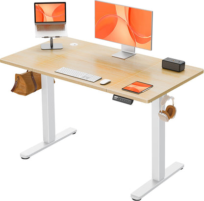ErGear Elektrischer Höhenverstellbarer Schreibtisch 120x60 cm. Rechteckiger Steh-Sitz-Tisch für ergonomisches Arbeiten im Büro/Homeoffice.