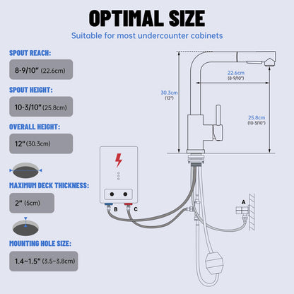 APPASO Niederdruck Ausziehbare Küchenarmatur - 2 Strahlarten
