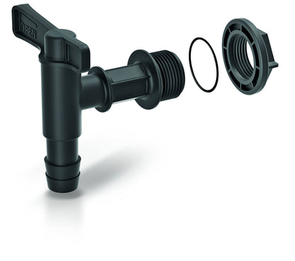 YourCasa Regentonne 200 L mit Wasserhahn und Anschlussset, Anthrazit
