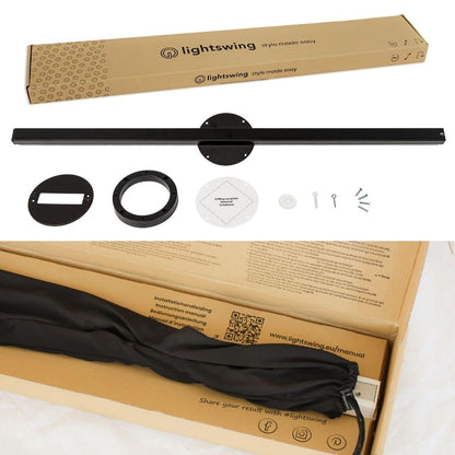 Lightswing® Single Aufhängesystem Hängelampe - Matt Schwarz 90cm