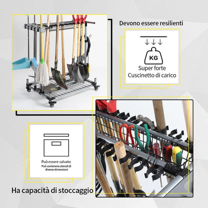 QTJH Gartengeräteaufbewahrungsregal - Schwerlast Mehrzweck