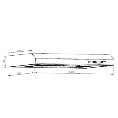 Klarstein UW60BL Dunstabzugshaube Wandmontage 60cm Edelstahl Schwarz