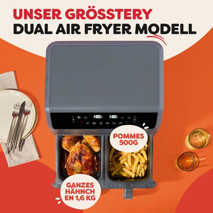Instant Pot Vortex Dual Heissluftfritteuse 8 l Trüffelgrau