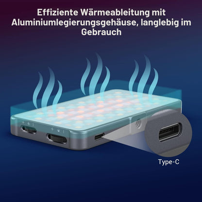SMALLRIG P96L LED Videoleuchte RGB, Kamera Dauerlicht 2500–8000K