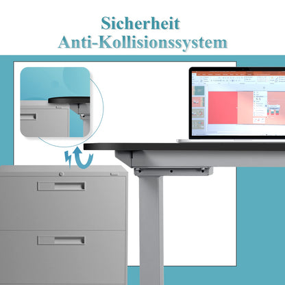 Homall Elektrisches Schreibtischgestell Höhenverstellbar - Grau