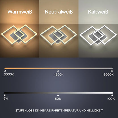 ANTENLICHT Modern Geometrisch 40W LED Deckenleuchte - Grau