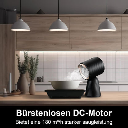 SNDOAS Mini Tisch Dunstabzug Umluft - Kohlefilter 180 m³/h