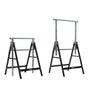 Baumarktplus Arbeitsbock 2er-Set höhenverstellbar 80-130 cm 400 kg, klappbarer Stahlbock in Schwarz und Grau