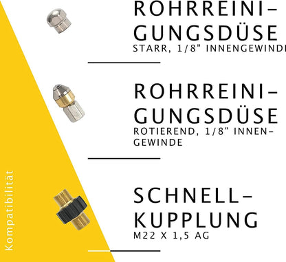 PROFESSIONAL Rohrreinigungsschlauch Set 6-tlg. 70m für Kärcher