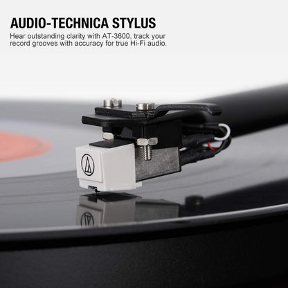 1 by ONE HiFi Bluetooth Plattenspieler – Inkl. 2 Lautsprecher