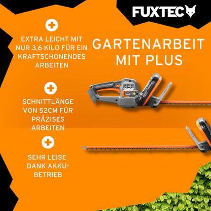FUXTEC Heckenschere 20V FX-E1HS20 – 52 cm ohne Akku