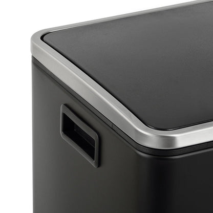 SVITA TM2X24 Treteimer 48L Mülltrennsystem - Schwarz