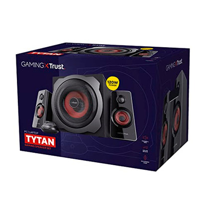 Trust Gaming GXT 38 2.1 Gaming Lautsprechersystem - Schwarz/Rot