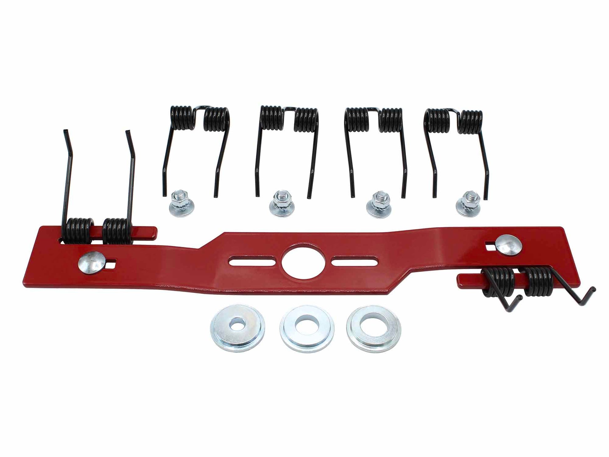 Secura Vertikutierer Kit – Kraftharke für Benzin-Rasenmäher ab 41 cm, Vertikutierbalken mit Doppelfedern und Adapterringen