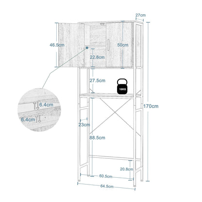 EUGAD Waschmaschinenschrank Badregal – für Waschmaschine WC