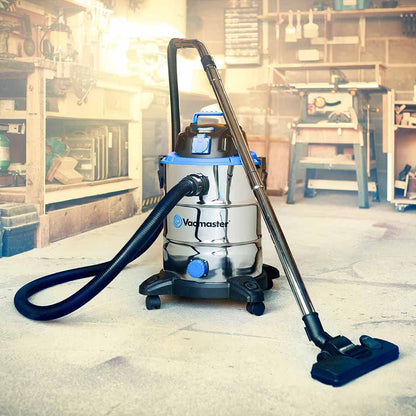 Vacmaster VQ1530SFDC Nass-Trockensauger 1500W 30L Edelstahl