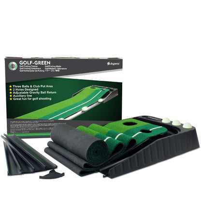 Asgens Golf Putting Trainer Matte – Automatischer Ballrücklauf