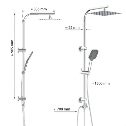 EISL EASY DELUXE Duschset – Regendusche 300x300mm ohne Armatur