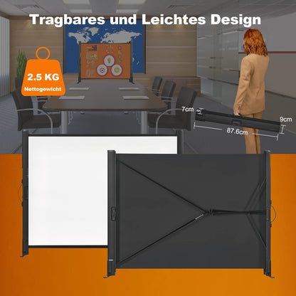 Beamer Leinwand mit Ständer tragbar – 50 Zoll 4:3 Matt