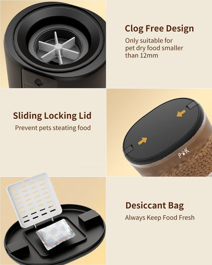 PUPPY KITTY Automatischer Futterspender Katze - WiFi Kamera 1080P